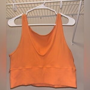 Lululemon Orange Ribbed Tank Top